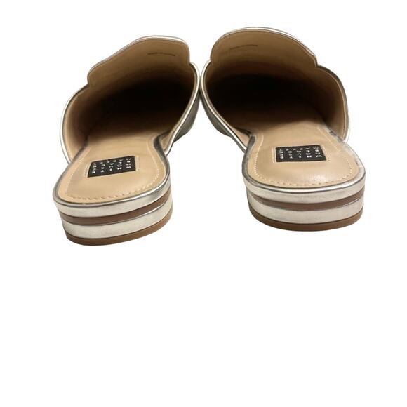 WHBM Silver/Metallic Flat Slip-on Loafer “Pippa” size 7M 🪙 - Picture 3 of 7